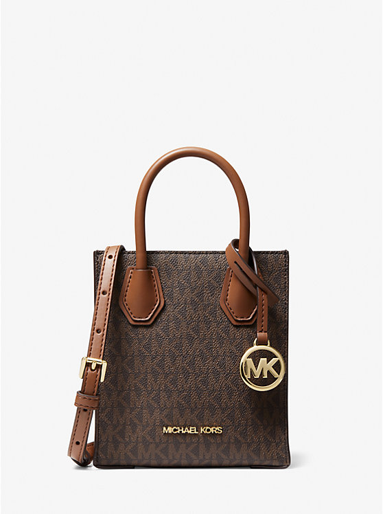 Mercer Extra-Small Logo and Leather Crossbody Bag | Michael Kors