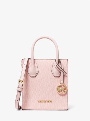 Michael Kors Mercer Messenger Medium Crossbody Bag Vanilla Powder Blush