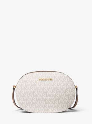 Michael Kors Jet Set Travel Medium Logo Crossbody Bag - Vanilla