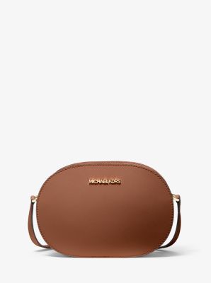 Michael Kors Jet Set Leather Crossbody Bag, Brown