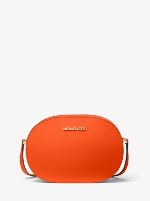 Michael Kors 'jet Set Travel' Saffiano Leather Top Zip Tote in Orange