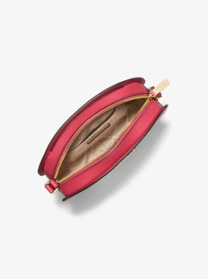 Jet Set Travel Medium Saffiano Leather Crossbody Bag in BRIGHT RED | Michael Kors