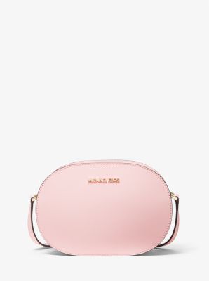 Jet Set Travel Medium Saffiano Leather Crossbody Bag in POWDER BLUSH | Michael Kors