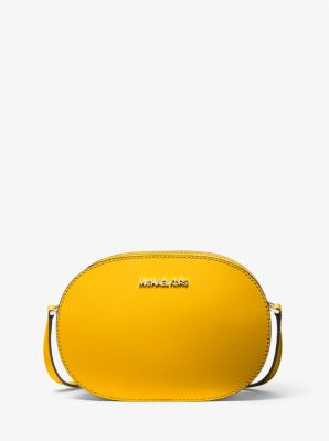 Michael Kors Saffiano Leather Studded Crossbody Bag - Yellow