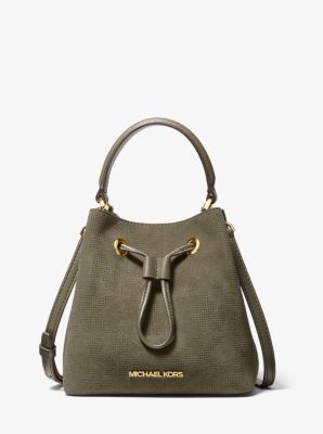 Suri Small Logo Perforated Suede Crossbody Bag | Michael Kors