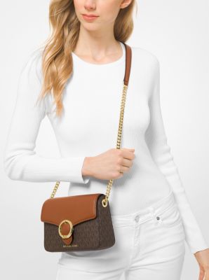 Wanda Small Logo and Pebbled Leather Crossbody Bag image number 3