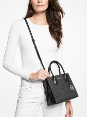 Mercer Medium Logo and Leather Accordion Crossbody Bag | Michael Kors