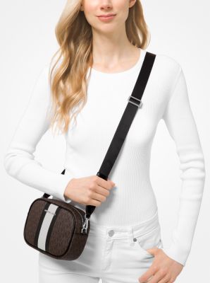 Jet Set Travel Medium Logo Stripe Crossbody Bag