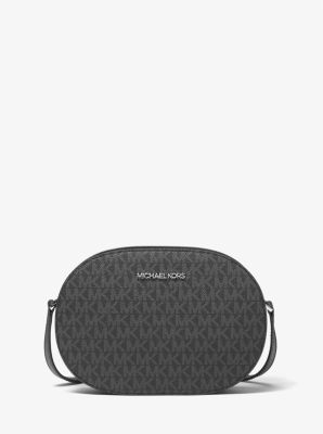 Michael Kors Jet Set Travel Medium Logo Crossbody Bag (Black)