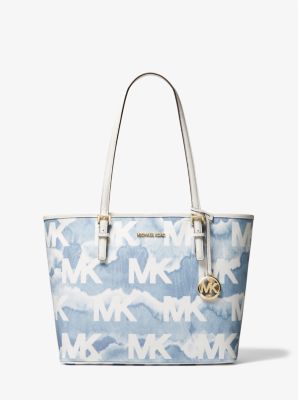 jet set travel medium shibori print logo tote bag