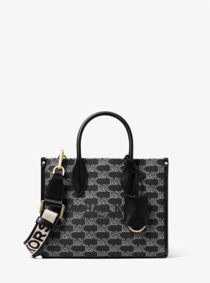 michael kors mirella small logo jacquard crossbody bag