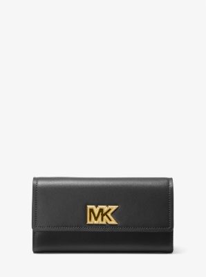 Black saffiano leather bi-fold wallet