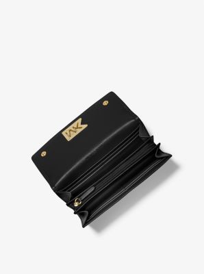 Billetera Mimi grande de piel saffiano in NEGRO | Michael Kors