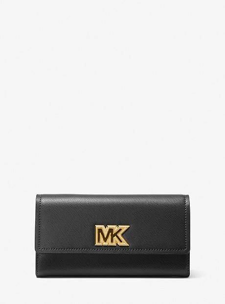 Mimi Large Saffiano Leather Bi-Fold Wallet - BLACK - 35T2G8IE9L