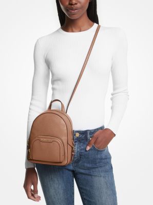 Zaino convertibile Jaycee extra small in pelle martellata in CUOIO | Michael Kors