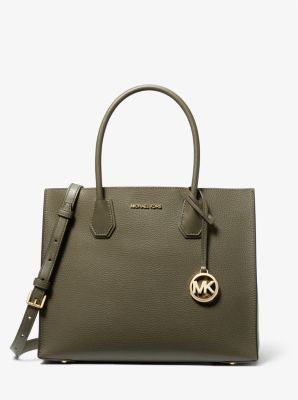 Michael michael kors mercer pebbled clearance and embossed leather accordion crossbody