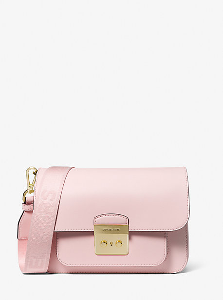 Michael Kors Sloan Editor Medium Leather Shoulder Bag In Pink