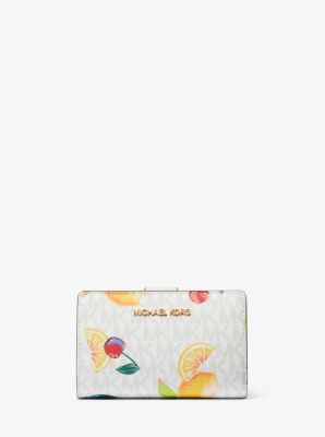 Jet Set Medium Fruit Print Logo Wallet