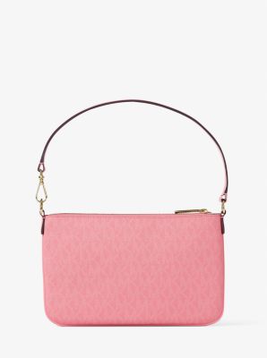 Petite pochette-bracelet convertible Jet Set &agrave; logo Signature in &OElig;ILLET | Michael Kors