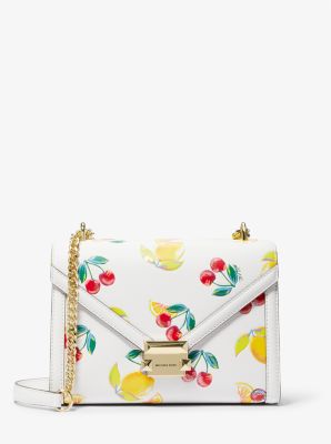 Whitney Medium Sequined Fruit Print Shoulder Bag | Michael Kors Canada