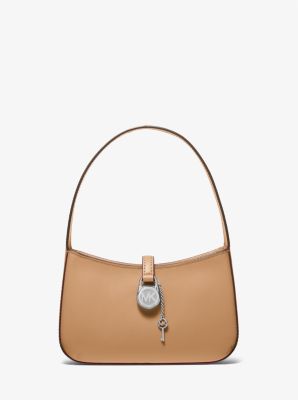 Thumbnail - MK Pochette Lyra Small Aus Leder - Braun - Michael Kors