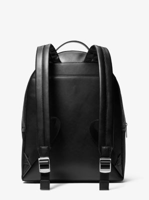 Sheila Large Woven Logo Nylon Backpack