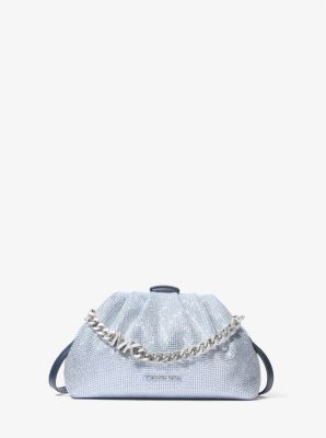 Nola Small Crystal Embellished Washed Denim Crossbody Bag image number 0