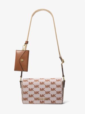 Vincent Small Logo Jacquard Crossbody Bag with Card Case
