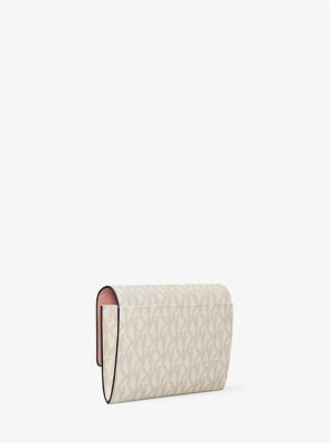 Portefeuille Jet Set 2 en 1 de taille moyenne à logo Signature