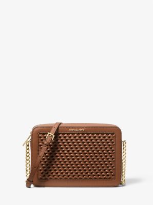 Jet Set Large Woven Crossbody Bag