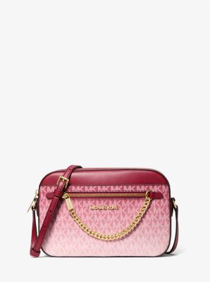 ショルダーバッグ・ポシェット MICHAEL KORS Jet Set Large Polka Dot Signature Crossbody Bag Michael Kors Jet Set Large Polka Dot Signature Logo