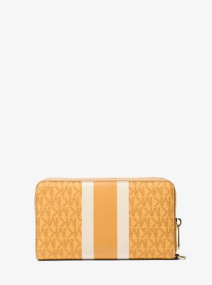 Jet Set Travel Large Striped Signature Logo Smartphone Wallet