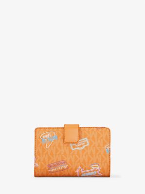 Jet Set Printed Signature Logo Bi-Fold Wallet
