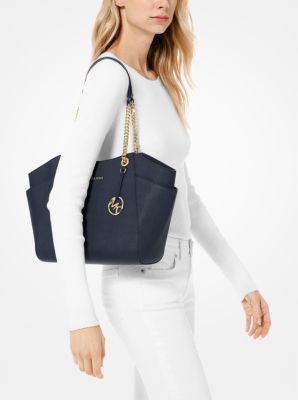 Borsa a spalla Jet Set grande in pelle Saffiano