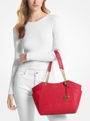 Grand sac a epaule Jet Set en cuir Saffiano Michael Kors Canada