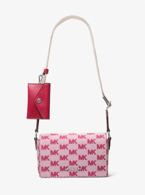 Vincent Small Logo Jacquard Crossbody Bag with Card Case