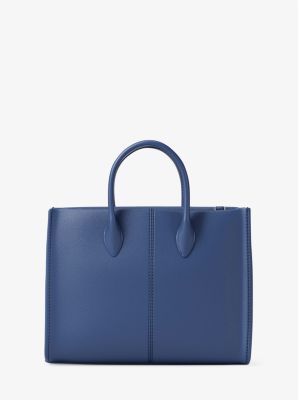 Bolso tote Mirella mediano de piel granulada in AZUL GALAXIA | Michael Kors