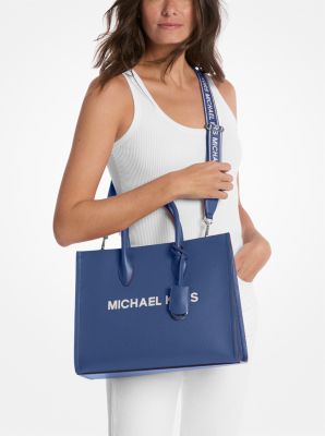 Bolso tote Mirella mediano de piel granulada in AZUL GALAXIA | Michael Kors
