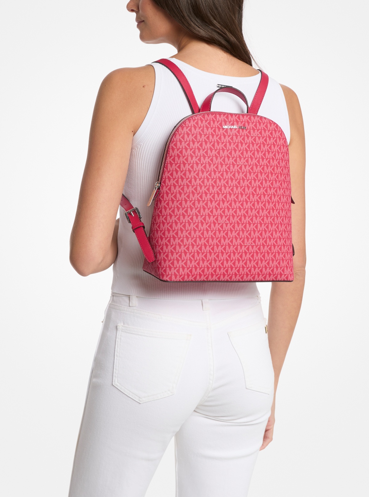 Cindy Large Signature Logo Backpack 多视角