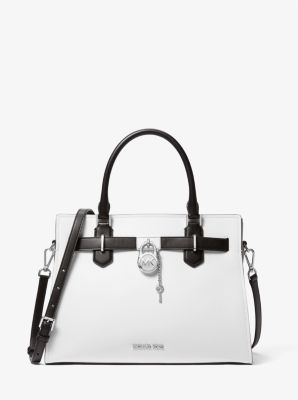 Hamilton Medium Color-Block Leather Satchel