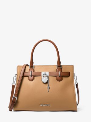 Sacoche Hamilton de taille moyenne en cuir à blocs de couleurs