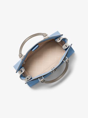Sacoche Hamilton de taille moyenne en cuir à blocs de couleurs