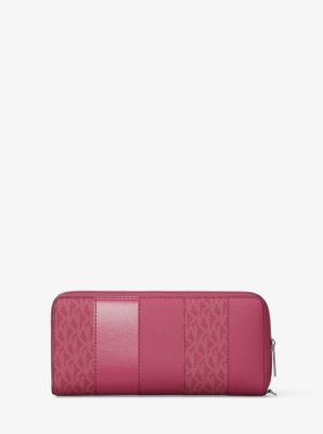 Jet Set Large Studded Patchwork and Signature Logo Continental Wallet