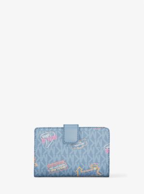 Jet Set Printed Signature Logo Bi-Fold Wallet