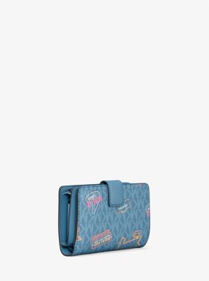 Jet Set Printed Signature Logo Bi-Fold Wallet