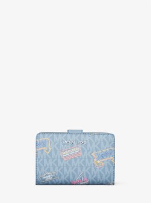 Jet Set Printed Signature Logo Bi-Fold Wallet