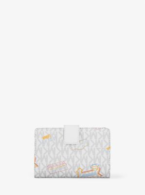 Jet Set Printed Signature Logo Bi-Fold Wallet