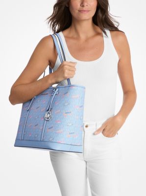 Jet Set Large Printed Signature Logo Tote Bag