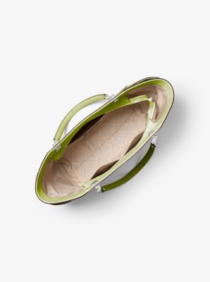 Grand sac à épaule Jet Set en cuir Saffiano in CITRON VERT | Michael Kors