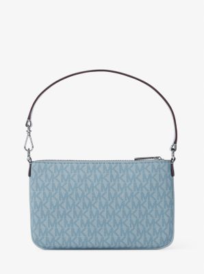 Jet Set Small Signature Logo Convertible Wristlet in PALE OCEAN | Michael Kors